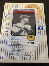 Lou Gehrig Porcelain Baseball card. Topps DugOut Collection Limited Edition