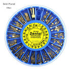 120pcs/kit Dental Screw Post Completed Kit Silver/Gold Plated Endo Conical Pins