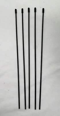 Paquete de 5 tubos de antena de plástico con tapa negra para coches modelo RC barco  Foto 1 de 4