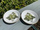 Set Of Two (2) Royal Worcester Petite Butter Pats - Worcester Hops Pattern, Euc