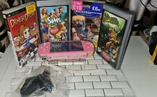 Limited Edition  Sony PSP 1003 Pink Console Playstation Portable Charger 4 Games