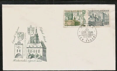 Old Bohemia Towns Lipnik & Frydek-Mistek 1965 Czechoslovakia First Day Cover FDC - Image 1 of 3