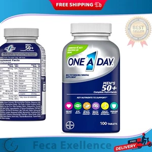 Bayer One A Day Men’s 50+ Healthy Advantage Multivitamin 100 Tablets NEW SEALED - Picture 1 of 8