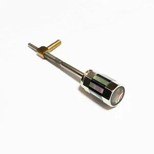 New 4/4 Cello Button 8 Sides Abalone Inlaid Nickel Silver Screw Eyelet - Picture 1 of 3