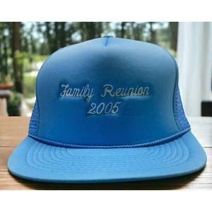 Family Reunion Trucker Hat Snapback Cap 2005 Mohrs Baby Blue Solid Pattern - Picture 1 of 11