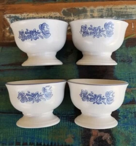 4 Pfaltzgraff Yorktowne Footed Pedestal Sherbert Fruit Dessert Bowls Stoneware - Picture 1 of 10