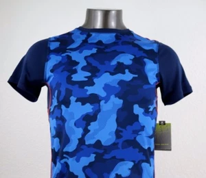 NEW Tek Gear Dry Tek Boy's Active Short Sleeve Camouflage Blue Tee Size S (8) - Picture 1 of 7
