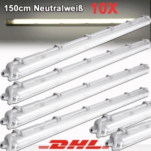 10 x luci LED per ambienti umidi 150 cm T8 LED tubo lampada da officina bianco neutro 1 fiamma - Foto 1 di 10