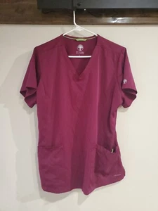 Healing Hands HH Works Short Sleeve MONICA Scrub Top Shirt Stretch V-Neck L - Picture 1 of 6