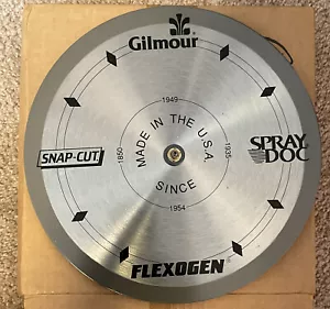 10” Saw Blade Shop Clock Advertising Gilmour, Spray Doc, Flexogen, Snap-Cut NOB - Picture 1 of 6
