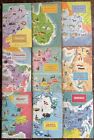 Vintage American Geographical Society Around the World-Cartes Découverte-Lot de 9