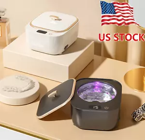 Ultraschall Zahnhalter Reiniger 48kHz Professioneller Reiniger Schmuck Zahnersatz USA - Bild 1 von 18