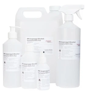 Isopropyl Alcohol 99.9% PURE IPA Isopropanol Disinfectant Cleaner,100ml -100L  - Picture 1 of 12