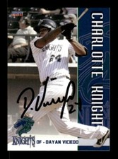 DAYAN VICIEDO SIGNED 2011 CHOICE CHARLOTTE KNIGHTS #23 ON-CARD AUTO
