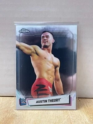 2021 Topps Chrome WWE Wrestling Card Austin Theory #74 - Image 1 of 2