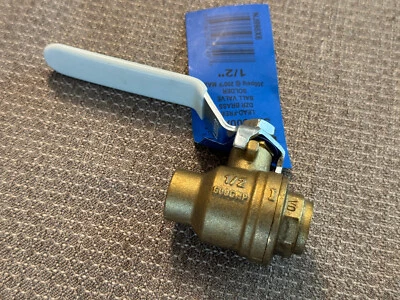 NIBCO NJ998X6 Brass Body 1/2” Ball Valve CxC Full Port 2-Piece Lead Compliant - Image 1 of 4