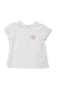 Chloe Girls Crewneck Short Sleeves Basic T-Shirt White Size 6 - Picture 1 of 5