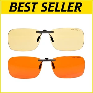 Affordable Clip-On Blue Light Blocking Glasses with Easy On/Off Feature - Picture 1 of 9