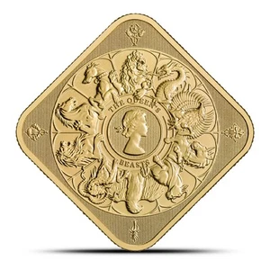 1 oz The Royal Mint Queen's Beast Completer Gold Bar (New) - Picture 1 of 3