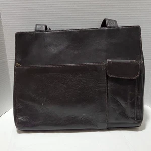 Wilsons Leather Brown Double Handle Business Document Laptop Office Bag 13" - Picture 1 of 18