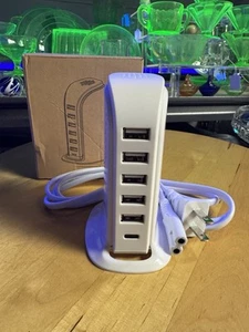 772 Brand New In Box 6 Port USB AC Powered Hub - Picture 1 of 6