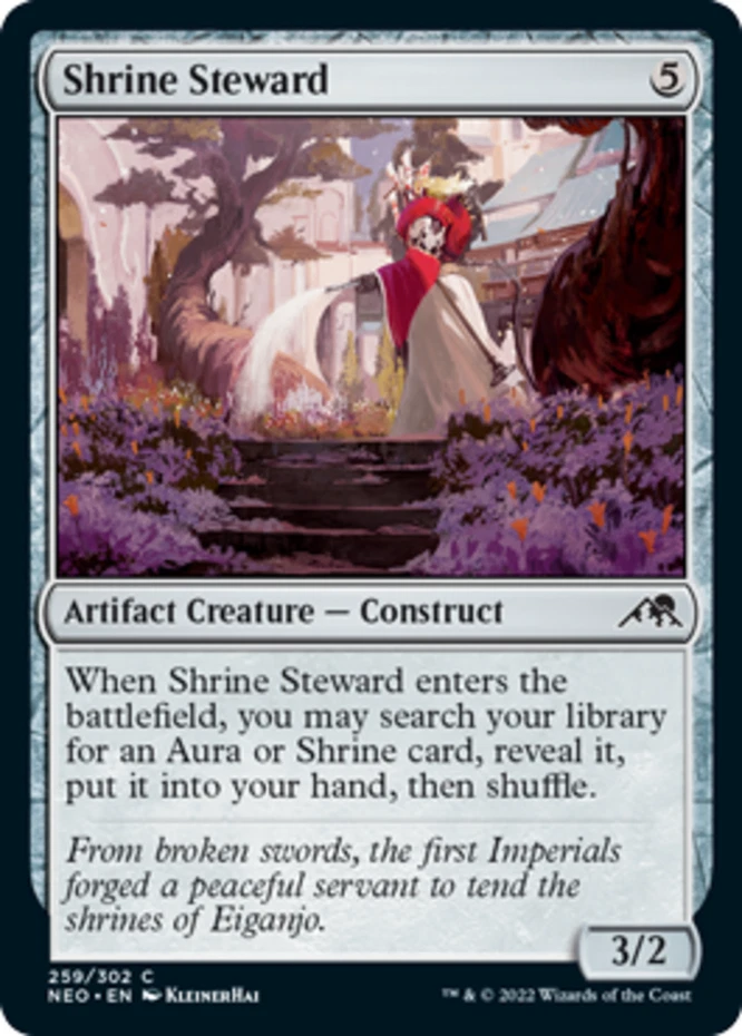 x1 Shrine Steward - Kamigawa: Neon Dynasty - NM - MTG - Image 1 of 1