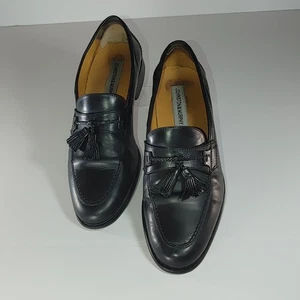 Johnston & Murphy Men's 8 M Black Leather Tassel Casual Dress Loafers 15-0781  - Picture 1 of 10