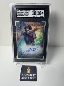2022 Bowman Inception Blaze Jordan Auto /99 Primordial Prospect PPA-BJ SGC 10/10 - Picture 1 of 3