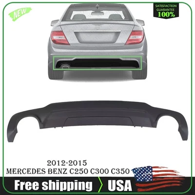 NEW Rear Lower Valance Textured For 2012-2015 Mercedes Benz C250 C300 C350 Foto 1 de 4