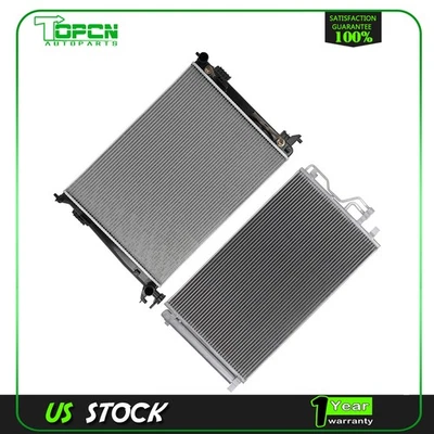 Fits 2010-2013 2014 2015 Hyundai Tucson Radiator & Condenser Cooling Assembly - Image 1 of 4