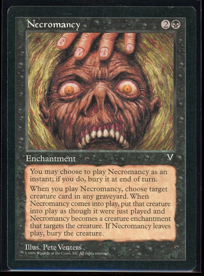 MTG Magic the Gathering Necromancy Magic: Visions 1997 - Image 1 of 2