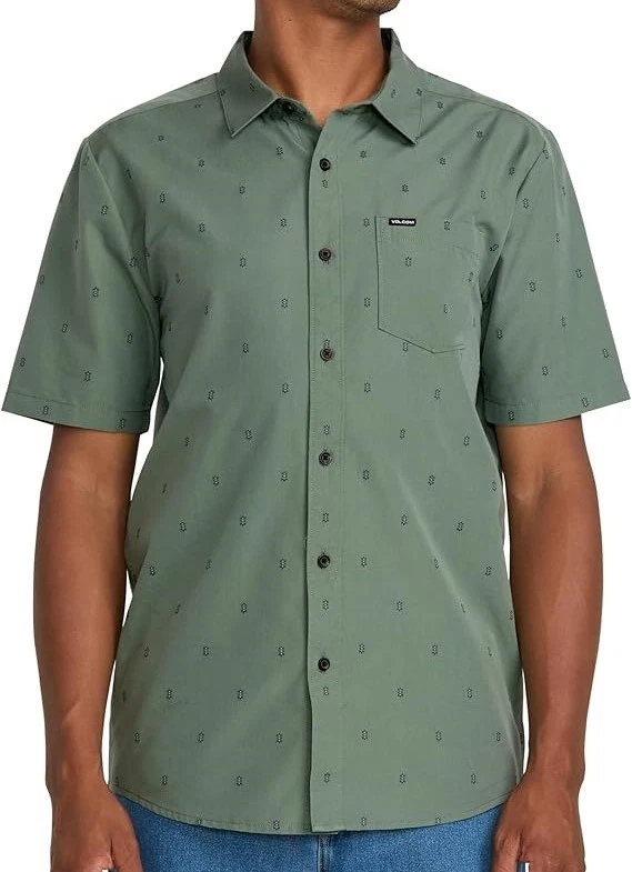 VOLCOM BANKSTONE Men's S/S Woven Shirt - LTO - Large - NWT - Image 1 of 4