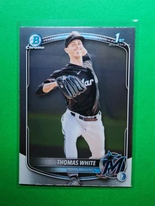 2025 Bowman Baseball Chrome Prospects Thomas White FBC #BCP-69 Miami Marlins - Bild 1 von 2