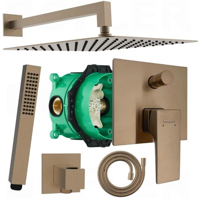 HANSGROHE Metropol Armatur + Ibox | BOFLER Duschset #86, Regendusche 30cm Bronze - Bild 1 von 4