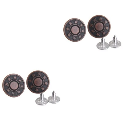  100 Sätze 17mm No-SEW-Stern-Muster-Tack-Snap-Jeans-Knöpfe mit Schraube (rotes - Bild 1 von 4