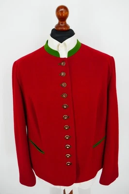 H.Moser Damen Trachten Janker Blazer Gr.50 Schurwolle Mix Rot Top Zustand - Bild 1 von 4