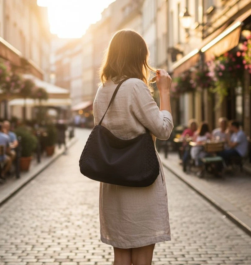 Cole Haan Black Leather Dillon Hobo Bag - Image 1 of 4