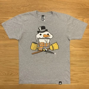 Johnny Cupcakes T Shirt Size Medium Jack Frost Snowman Pipe 00s Y2K   - Picture 1 of 7