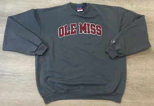 Champion Sweatshirt Ole Miss XL Mississippi Rebels Embroidered SEC NCAA - Picture 1 of 5
