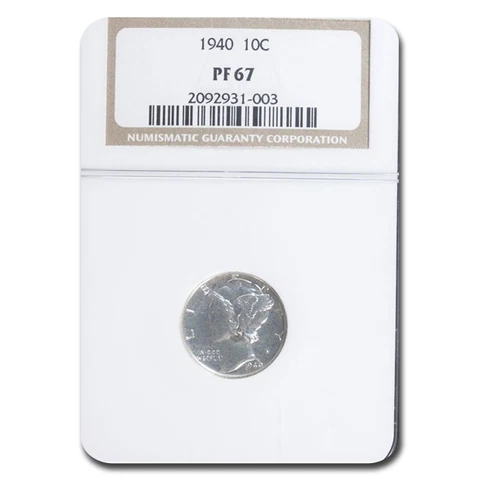 1940 Mercury Dime PF-67 NGC - SKU#88833 Cover