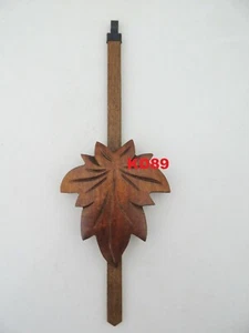 Balancier pour horloge pendule coucou feuille de vigne Grand Modèle Marron Foncé - Picture 1 of 2