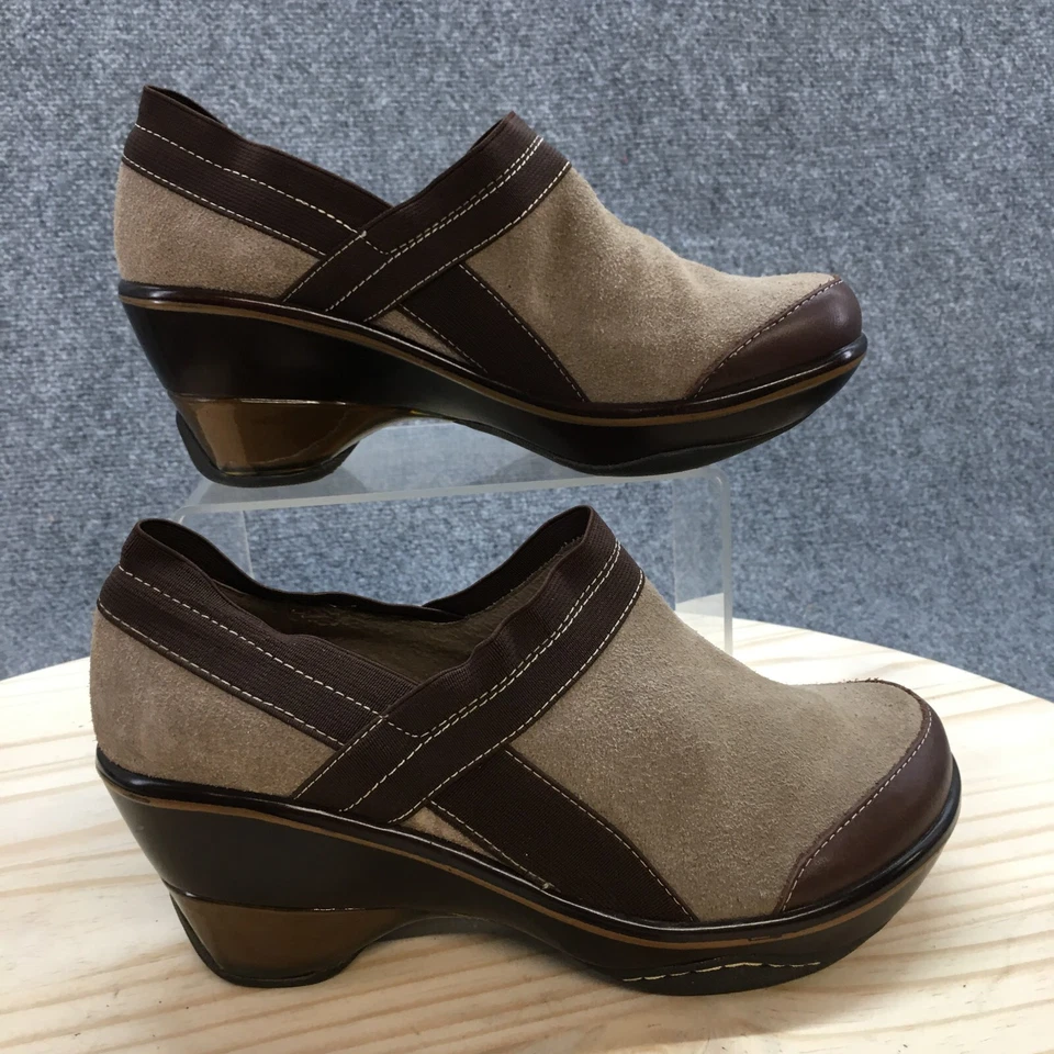 Zapatos Jambu para mujer 7,5 M Cali zuecos marrón gamuza sin cordones tacón de cuña WJ10CAL17 Foto 1 de 4