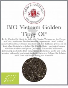 Organic Vietnam Golden Tippy Op 1kg - Picture 1 of 9