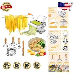 Elegant Manual Pasta Maker and Ravioli Stamp with Drying Rack - Perfect for Home - Picture 1 of 9