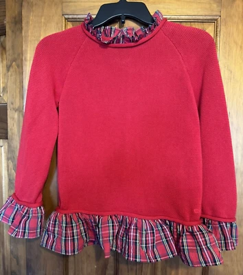 Suéter rojo con volantes talla L Vineyard Vines para niñas Foto 1 de 4
