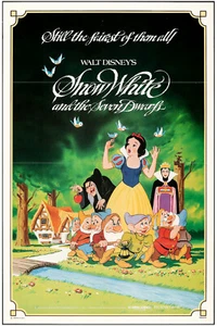 Schneewittchen und die sieben Zwerge R-1983 Original ein Blatt 27"x41" Animationsfilm - Bild 1 von 5