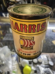 VOLL Vintage Harris Motoröldose 1 qt - Gas & Öl. UNGEÖFFNET. SIEHE BILDER UND LESEN - Bild 1 von 4