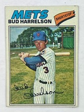 1977 Topps New York Mets Baseball Card #44 Bud Harrelson - VG - FREE SHIPPING
