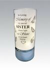 Sister - Memorial Light Up Tube - Thoughts Of You Feather Heart Verse Memory