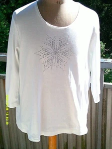 Shirt Gerry Weber Gr.48,3/4 Arm,Glitzer,100%Baumwolle - Bild 1 von 4